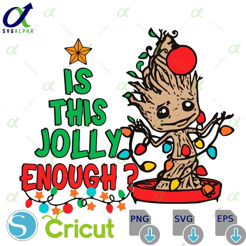 Baby Groot Christmas Shirt Svg Funny Holiday Lights Graphic Digital Download
